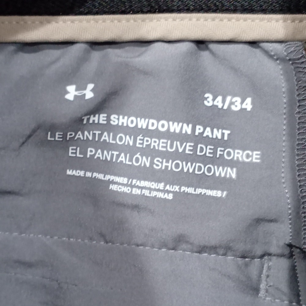 Under Armour Showdown Golf Pants Mens 34x34 Tan Khaki Tapered Leg 1309545 - Picture 3 of 7